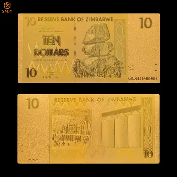Zimbabvės Spalvinga Aukso Banknotų Rinkinys 5/10/20/100/500/100Trillion Doleris Visą Paketą Replika Valiuta Pinigų Popieriaus Surinkimo