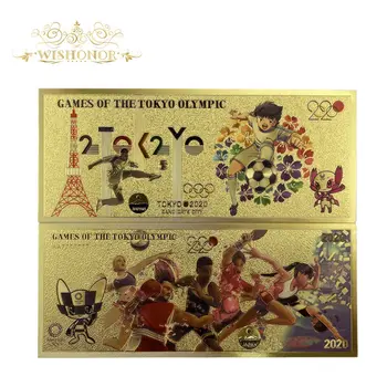 10vnt/Daug Naujų Tokijo 2020 olimpinės Žaidynės Banknotų Žaidimai Japonijos Aukso Banknotų Jenos Banknotų 99.9% Auksą, Padengtą Pinigų Rinkimo