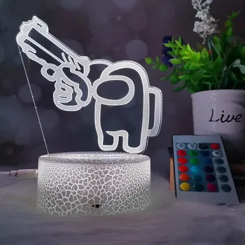 Karšto Draugų Žaidimą iš mūsų, 3D Iliuzija Darbalaukio Lempos Krekingo Kavos Stalo Dekoro LED Jutiklis Šviesos Atmosferą, Naktiniai Naktį Žibintai