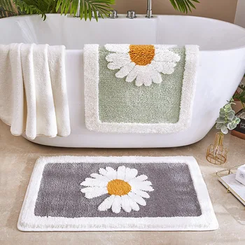 Modernių namų vonios kambario kilimėliai virtuvės ir tualeto vandens sugeria, ne slydimo kilimėliai mažų saulučių vonios durų kilimėliai