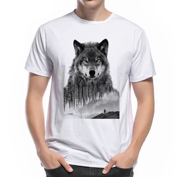 2020 Naujausias Harajuku Wolf 3D Spausdinimo Cool T-shirt Vyrams, Atsitiktinis Vyrų, O kaklas Trumpas Rankovės berniukas Viršūnes Tee DropShip L23-16