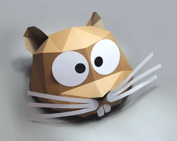 3D Popieriaus Kaukė Mados Voverė Gyvūnų Cosplay Kostiumų 