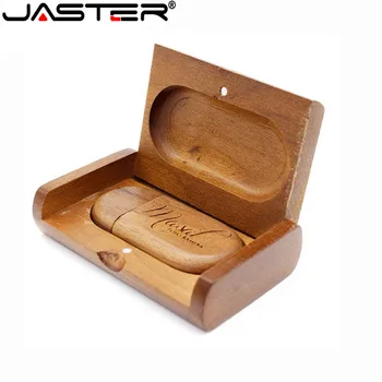 JASTER Medinė USB flash drive +Pakavimo dėžutė raudona mediena pendrive 64GB 4GB 8GB 16GB 32GB memory stick LOGOTIPĄ fotografijos dovana