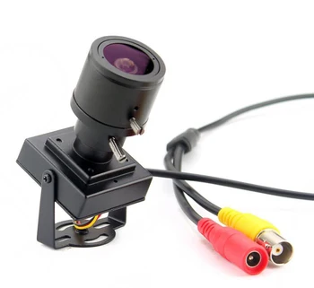 Metalo 1200TVL Mini Zoom Fotoaparatas 2,8 mm-12mm HD Zoom Rankinis fokusavimas Djustable Objektyvo apsaugos stebėjimo mažų Mikro Kūdikio stebėjimo