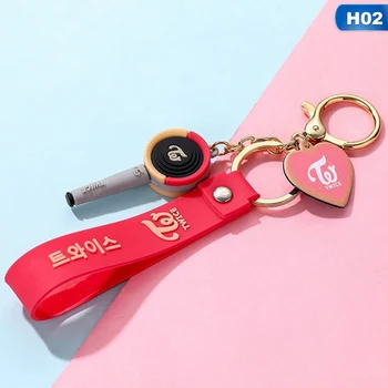 Kpop EXO GOT7 du KARTUS NCT Žibintai Keychains 3D Minkšto Silikono Kūrybos Keyrings Maišelį Pakabukas Raktas Tings Priedai