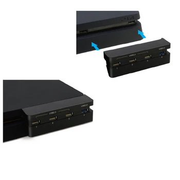 OSTENT Pratęsti 4 USB šakotuvas 2.0 & 3.0 Adapteris Sony PS4 Slim Konsolės, Video Žaidimai