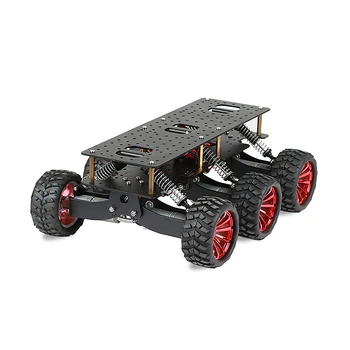 Smart 6WD Robotas Automobilių Važiuoklės Smūgio Absorbcijos Off Road Laipiojimo Paieškos Ir Gelbėjimo Platforma Arduino Aviečių Pyragas 
