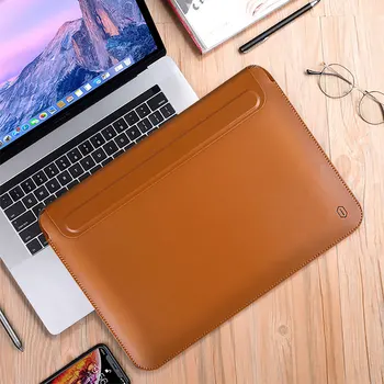 WIWU Laptop Sleeve for Macbook Pro 13 atvejų Portable Nešiojamas Krepšys 13.3 Colių PU Oda atspari Vandeniui Atveju, MacBook Air 13 Rankovės