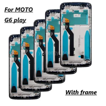 Didmeninė/5vnt Už Motorola Moto G6 Žaisti LCD Jutiklinis Ekranas Moto XT1922 Mobiliojo Telefono LCD skaitmeninis keitiklis komplektuojami Su Rėmo