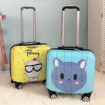 Animacinių filmų Rankinis lagaminas su ratukais kelionės bagažo vežimėlio krepšys 18