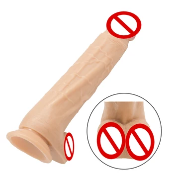 320mm*57mm Ilgas ir Didelis Penis Tikroviškas Dildo Moterų Moterų Didžiulis Penis strap-on Suaugusiųjų Sekso žaislai Stipri Siurbimo Consolador