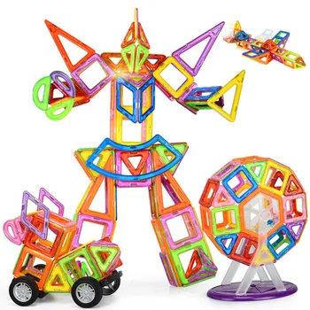 Didelis Dydis Magnetinė Blokai 56pcs Plytų Magnetinio Dizaineris Modeliavimo Statybos Žaislai Vaikams Švietimo Žaislai
