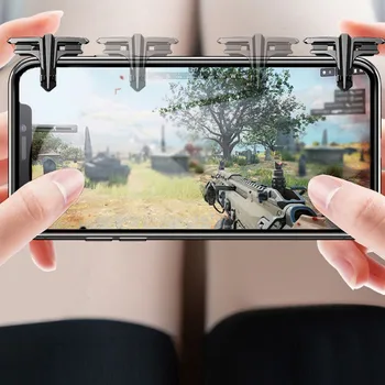 V10 Metalas + ABS PUBG Žaidimų Valdiklis Tvarkyti Mobilųjį Telefoną Gamepad Kreiptuką Sukelti Tikslas Fotografavimo Klavišą Mygtuką 