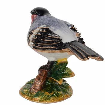 Bullfinch Paukščių Pakabukas Dėžutė Papuošalų Konteinerių Paukščių Puošmena Kūrybos Dovanų Mėgėjams Metalo Stalo