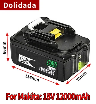 1pcs Originalą Makita 18V 18000mAh Įkrovimo Galia Įrankiai Baterija su LED Li-ion Pakeitimo LXT BL1860B BL1860 BL1850