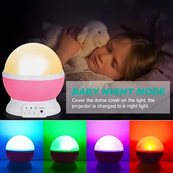 LED Nakties Šviesos Luminaria Projektorius Star Mėnulio Lempos Kūdikių Vaikams Miegoti Gimtadienio Led Patalpų Lengvosios USB Judesio pasakų dangus meistras dre