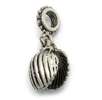 Nemokamas pristatymas naujos 15vnt naujas shell perlų pakabukas didelę skylę granulės, tinkami Europos apyrankę & karoliai 