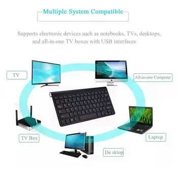 Naujas Belaidis 2.4 G Universalus Mini Pelė, Klaviatūra Nustatyta Ultra Plonas Neperšlampama Klaviatūra ir Optinė USB Pelė KOMPIUTERIUI Laptopo 