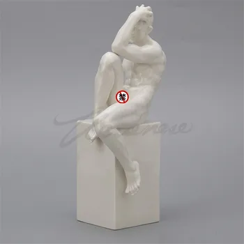 Modernią Meno Keramikos Nude Male Meno Skulptūra Vyriškumą Statula Keramikos Amatų Europos Namų Dekoro Kūrybos Dovana R5024