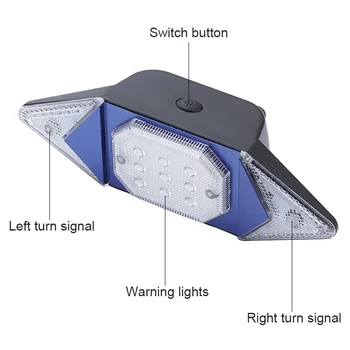 Dviračio Šviesos Pažangaus Belaidžio Nuotolinio valdymo Posūkio Signalo Lemputė USB Įkrovimo Uodegos Šviesos Perspėjimas Dviračio Galinis Žibintas LED Dviračio Žibintas