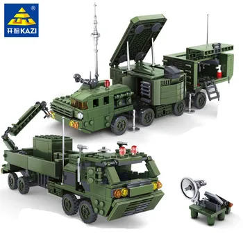 534Pcs Kariniai Blokai Rinkinių Srityje Armijos Serijos Švitinimo Radaro Automobilio Modelį Playmobil Švietimo Žaislai Vaikams