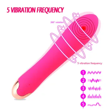 360 Sukasi Vibracijos Vibratoriai G-Spot Body Massager Klitorio Skatinti Moterų Lytinių Produktų, Magic Wand Galingas Sekso Žaislas ST660