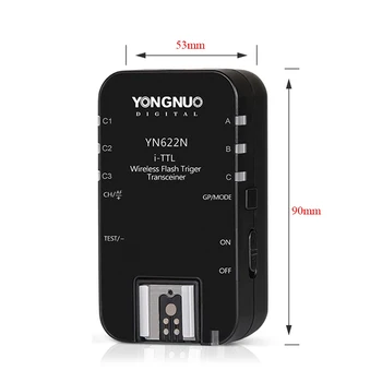 Yongnuo Wireless Flash Trigger Rinkinys YN622N-KIT Siųstuvas Valdytojas YN622N-TX + i-TTL signalų siuntimo ir priėmimo Imtuvas YN622N už Nikon