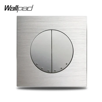 Wallpad Pilka 2 Gaujos Dvigubai Akimirksnį Adresatą Iš Naujo Perjungti Sidabro Aliuminio Lydinio Plokštė L6 Serijos Doorbell Nuleidžiamųjų Langinių