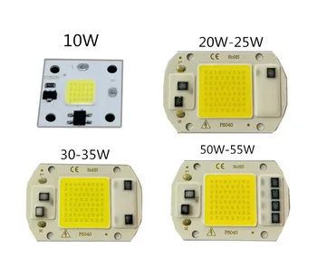 20PCS LED 10W COB 25W 55W 35W LED Lustas karoliukai AC 220V geros kokybės Smart IC Tinka 