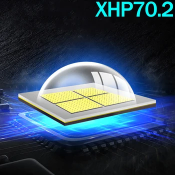 Galingiausias XHP70.2 LED Žibintuvėlis 3 Rūšių XM-L2 Taktinis Žibintuvėlis USB Įkrovimo Linterna Lempos Vandeniui Ultra Ryškių Žibintų