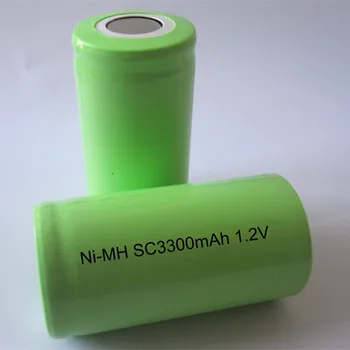 Nemokamas pristatymas Aukštos kokybės Elektriniai žaislai baterijos Ni-MH Ni-mh SC 3300mAh 1.2 V Priemonės baterijos, Lempos, baterijos 20pcs/daug