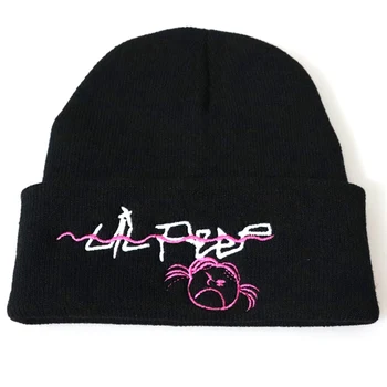 Lil Peep Kepuraitė Siuvinėjimo Vyrams, Moterims, Mezgimo Kepurė Megzta Kepurė Skullies Šiltos Žiemos Unisex Slidinėjimo Hip-Hop Skrybėlę