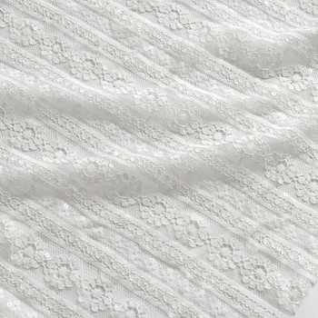 China Siuvinėjimo Baltos spalvos Tinklelio Audinio Vestuvinė Suknelė, Sijonas Dizaineris Audinio,metrais