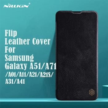 Samsung Galaxy A51 A71 5G Atveju A01 A11 A21 A21S A31 A41 Apversti Atveju Nillkin ČIN Odos Flip Cover Kortelė Kišenėje Telefonas Krepšiai